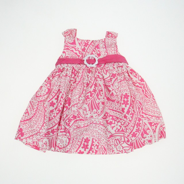 Lilly Wicket Pink | White Dress 18 Months 