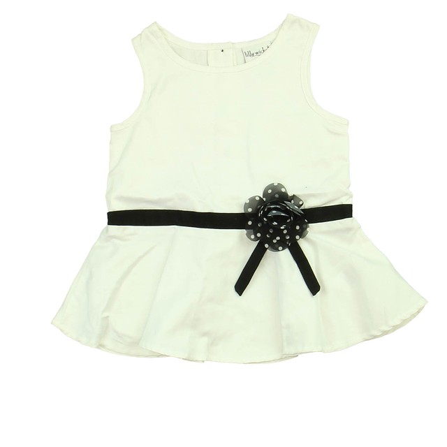 Lilly Wicket White | Black Shirt 2T 