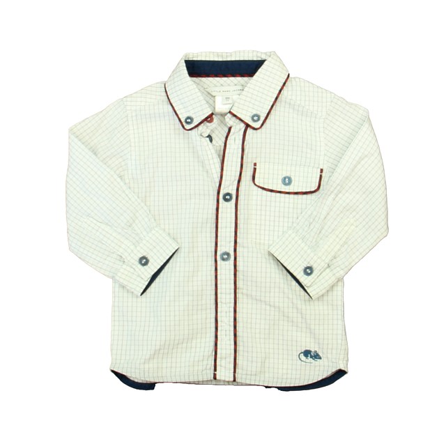 Little Marc Jacobs Blue | White Button Down Long Sleeve 9 Months 