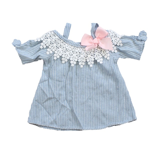 Little Lass Blu | White | Pink Dress 12 Months 