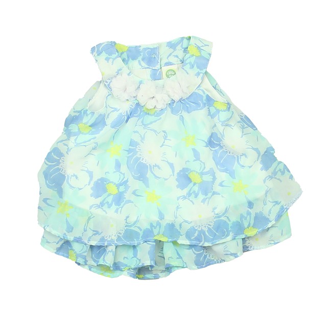 Little Me Blue | Floral Dress 12 Months 