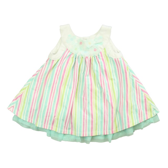 Little Me White | Pink | Aqua Dress 18 Month 