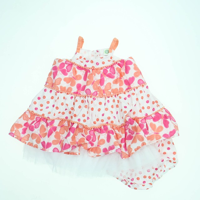 Little Me 2-pieces Pink | Orange Dress 18 Months 