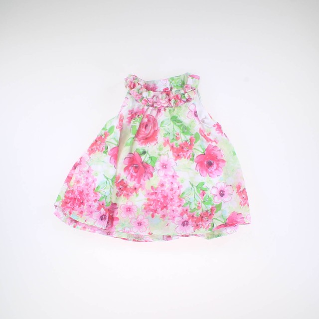 Little Me Pink | Green | Floral Dress 24 Months 