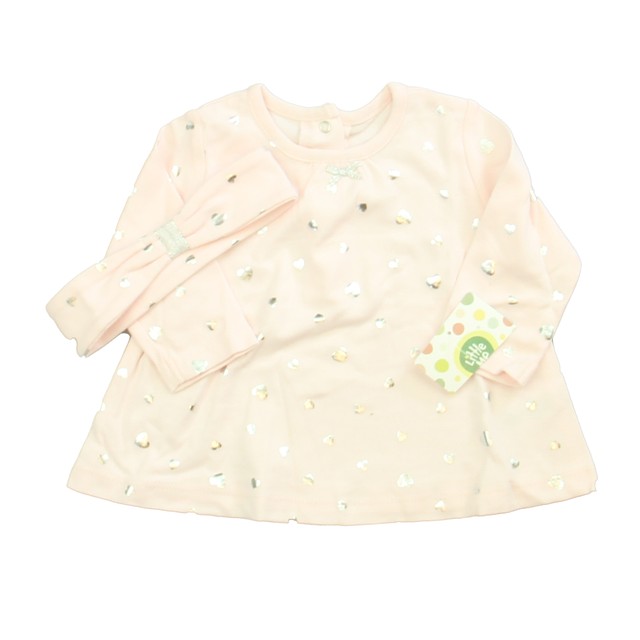 Little Me 2-pieces Pink | Silver Long Sleeve Shirt 6 Month 