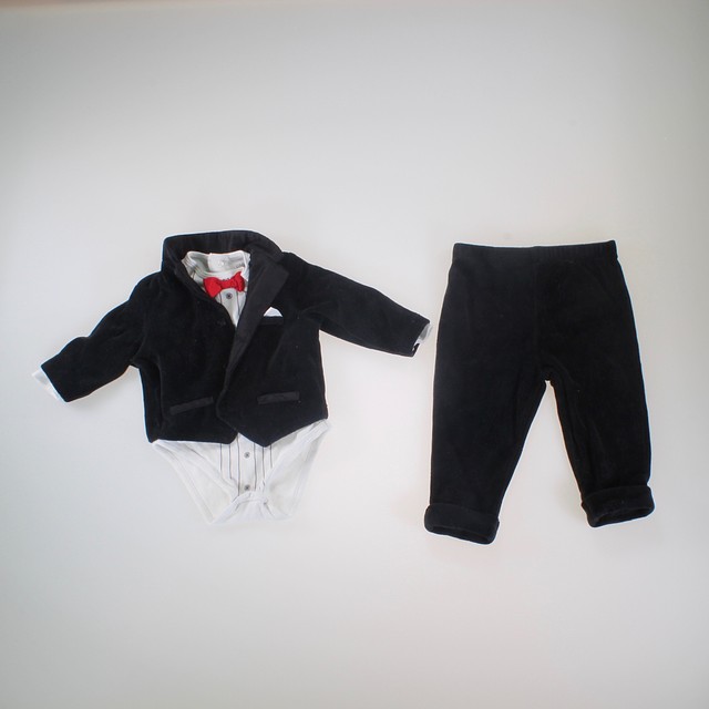 Little Me 3-pieces Black | Red | White Special Occasion Outfit 9 Months 