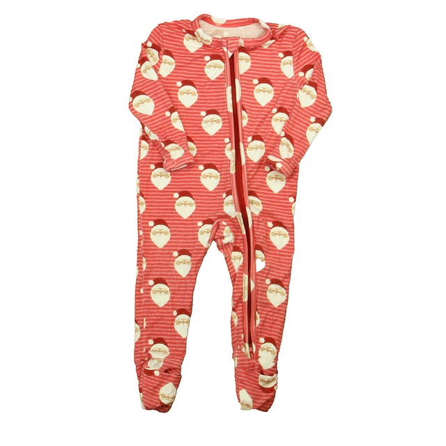 Little Pajama Co Red Santa 1-piece footed Pajamas 3-6 Months 
