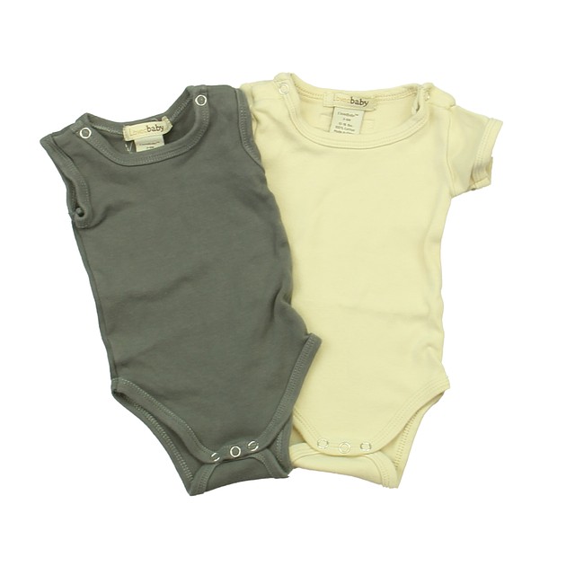 L'oved Baby Set of 2 Gray | Ivory Onesie 3-6 Months 