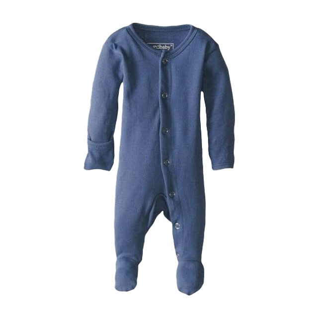 L'oved Baby Blue 1-piece footed Pajamas 3-6 Months 