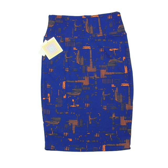 LuLaRoe Blue | Orange Skirt Junior Small 