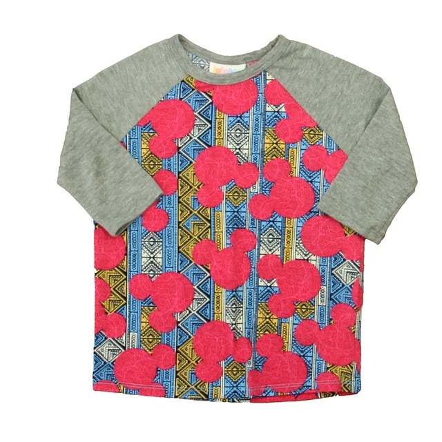 LulaRoe Gray | Pink Minnie Long Sleeve T-Shirt 2T 