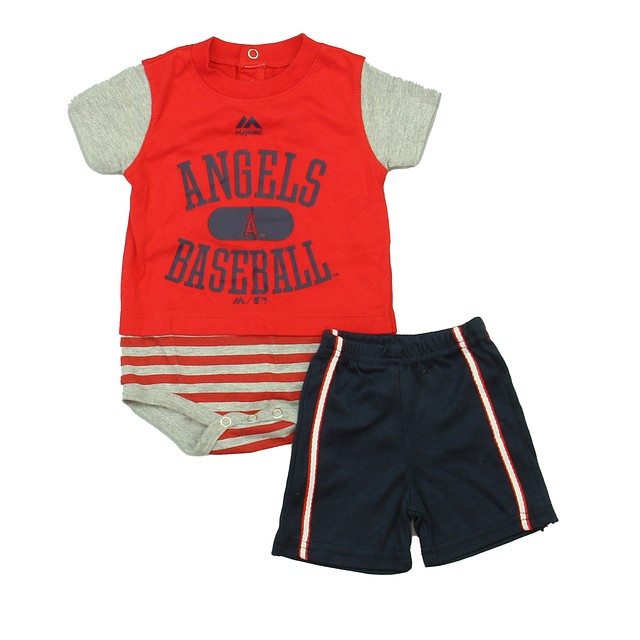 Majestic | Tuff Guys 2-pieces Red | Navy Apparel Sets 3-6 Months 