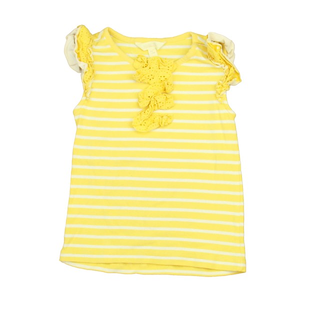 Matilda Jane Yellow Stripe Short Sleeve Shirt 6 Years 