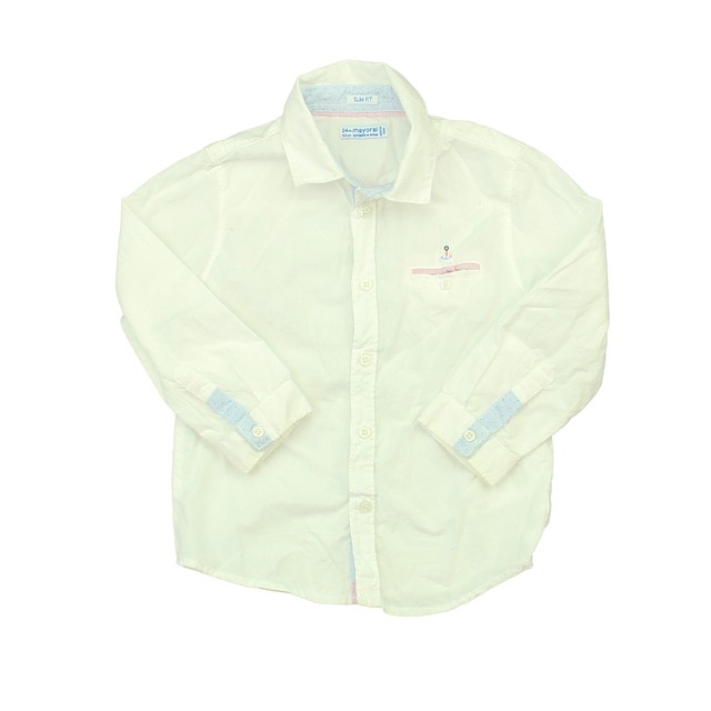 Mayoral White Button Down Long Sleeve 12 Months 