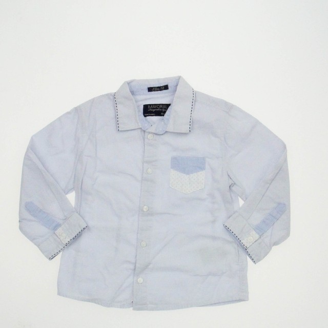 Mayoral Blue Button Down Long Sleeve 18-24 Months 