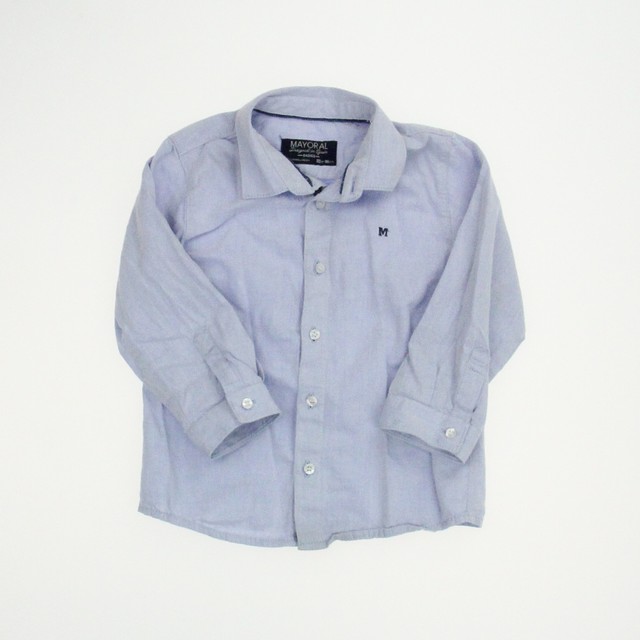 Mayoral Blue Button Down Long Sleeve 18 Months 