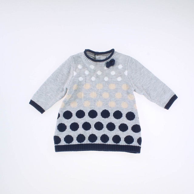 Mayoral Gray | Dots Sweater Dress 3 Months 