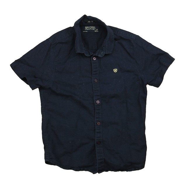 Mayoral Navy Button Down Long Sleeve 4T 
