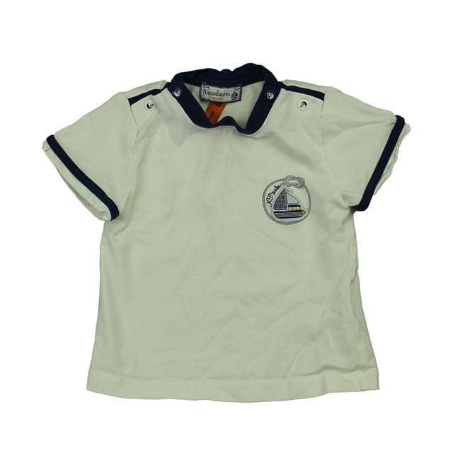 Mayoral White | Blue T-Shirt 6-9 Months 