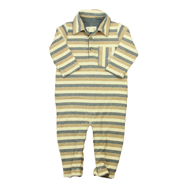 Me & Henry Blue | Ivory Stripe Long Sleeve Outfit 6-12 Months 