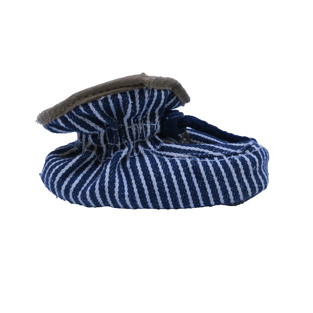 Melton Blue Stripe Slippers *12 Months 