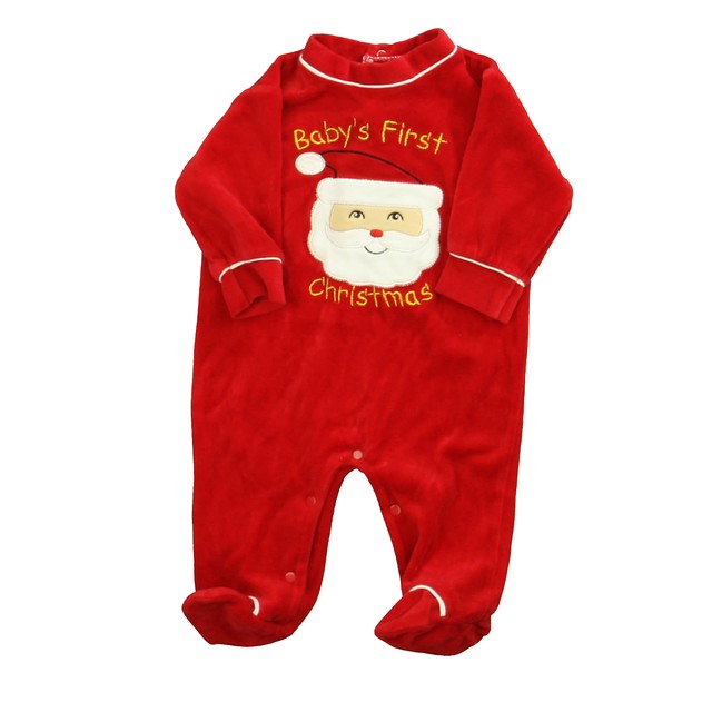 Merry Christmas Red Santa Long Sleeve Outfit 6-9 Months 