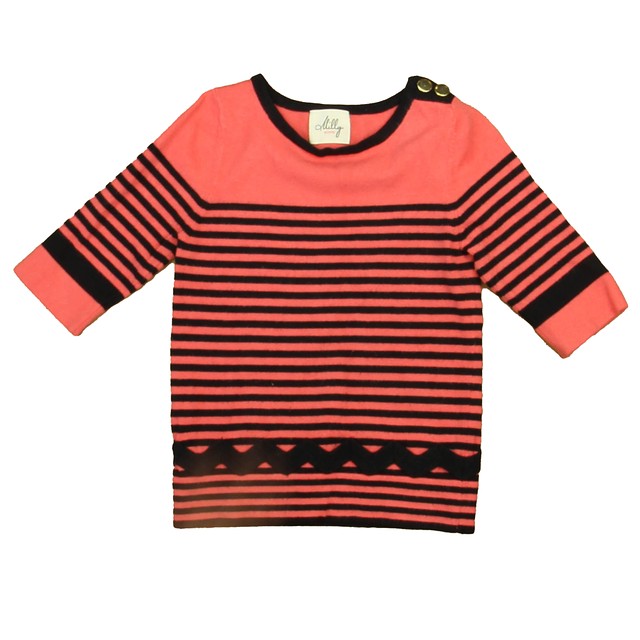 Milly Minis Pink | Black Stripe Sweater 3T 