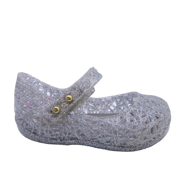 Mini Melissa Silver Shoes 5 Toddler 