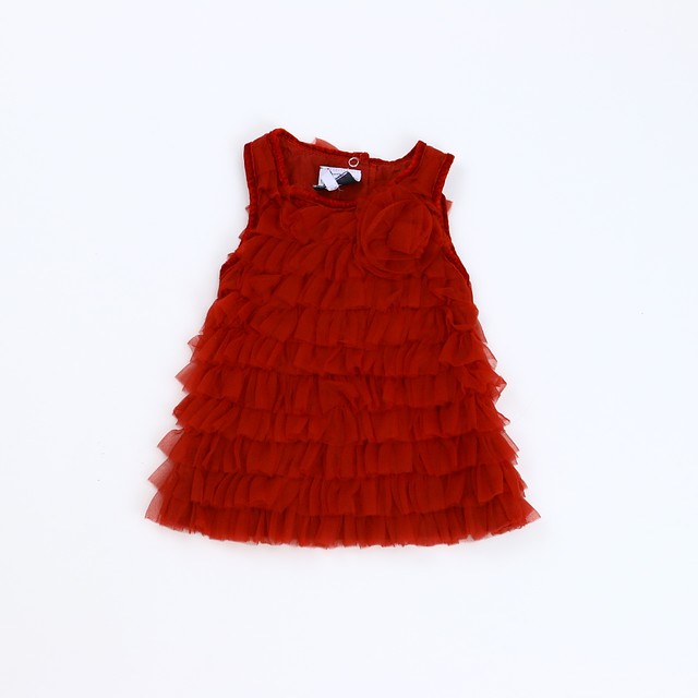 Mudpie Red Special Occasion Dress 0-6 Months 