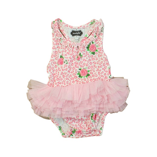 Mudpie White | Pink Dress 0-3 Months 