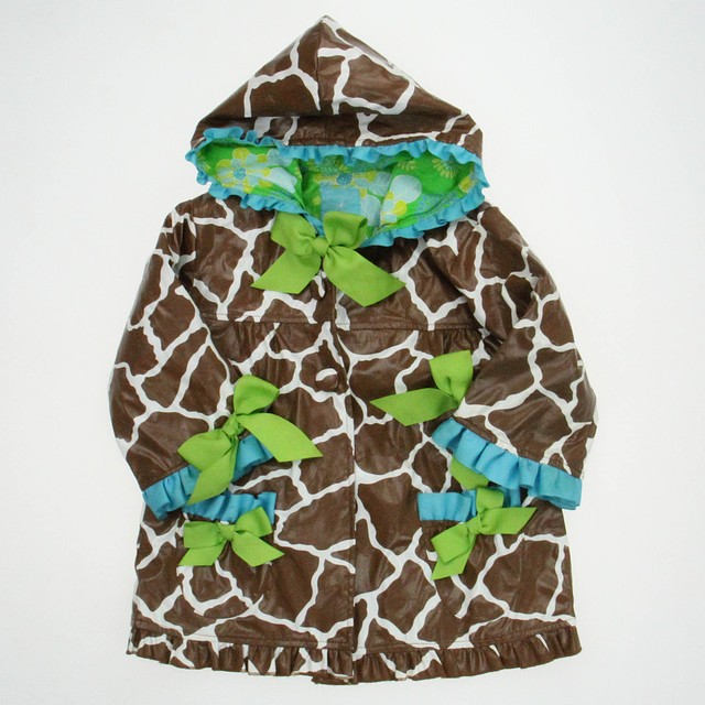 Mudpie Brown | Green Rain Coat 12-18 Months 