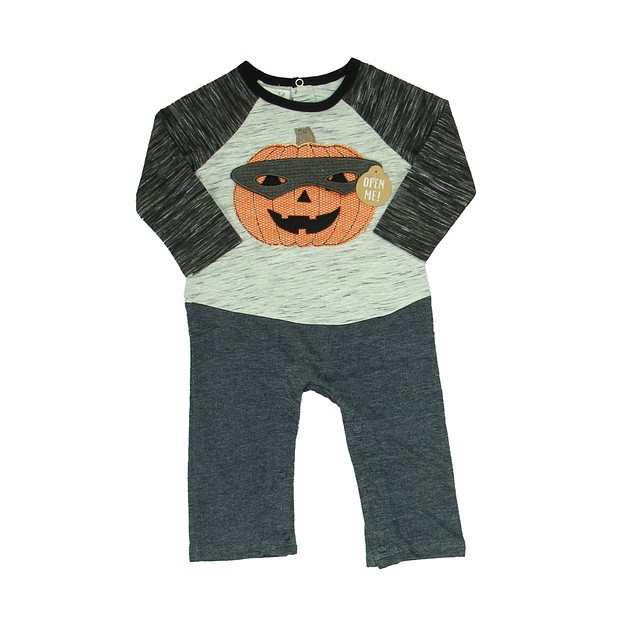 Mudpie Grey | Pumpkin Long Sleeve Outfit 3-6 Months 
