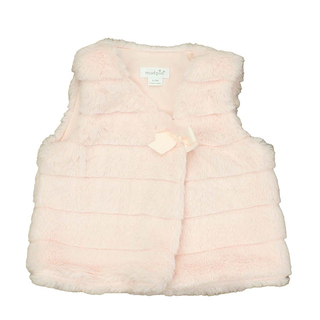Mudpie Pink | Faux Fur Vest 9-12 Months 