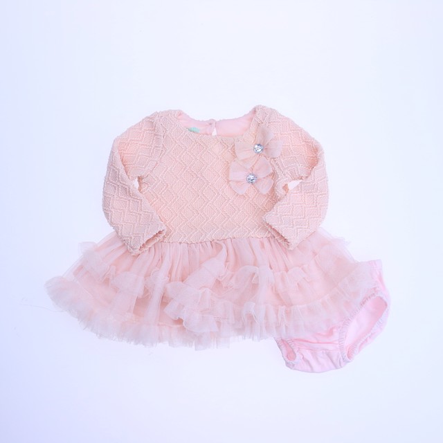 Nanette 2-pieces Pink Dress 0-3 Months 