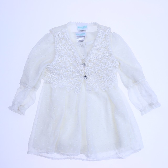 Nannette Baby Off-White Dress 18 Months 