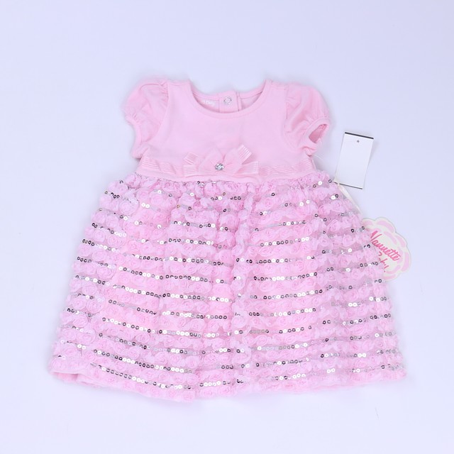 Nannette Baby Pink Dress 6-9 Months 