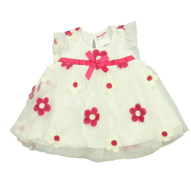 Nannette Kids White | Pink Dress 18 Months 