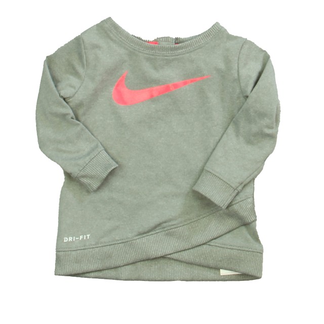 Nike Gray | Pink Athletic Top 3-6 Months 