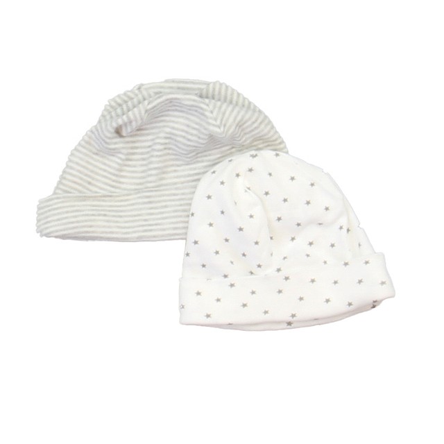 Nordstrom Set of 2 Grey | White Hat 0-6 Months 