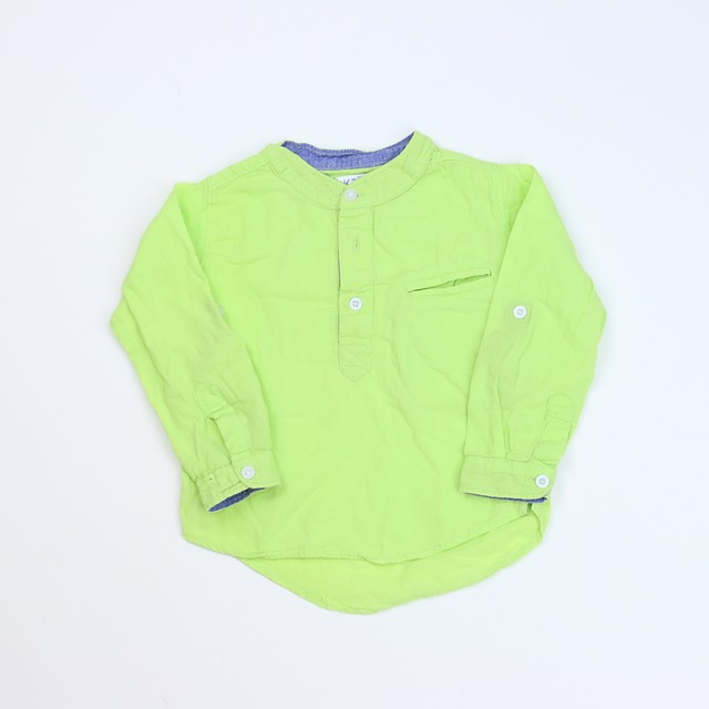 Okaidi Green Long Sleeve Shirt 12 Months 