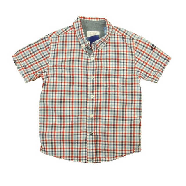Okaidi Red | White | Blue Button Down Short Sleeve 12 Years 