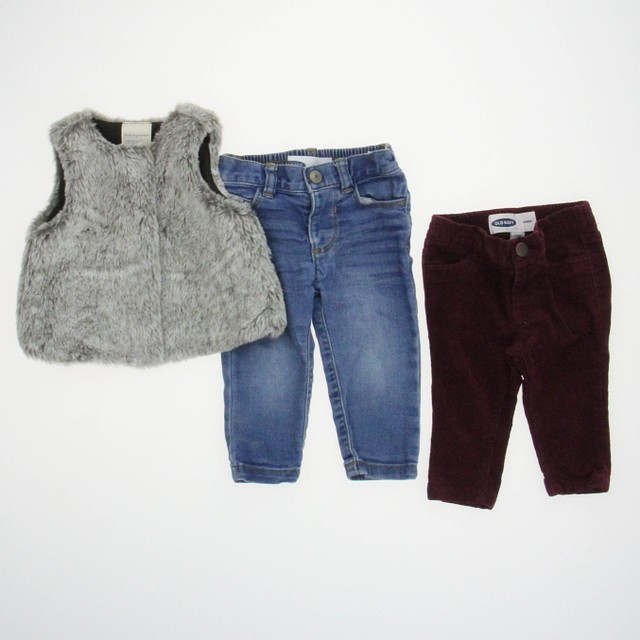 Old Navy | First Impressions 3-pieces Blue | Maroon | Grey Apparel Sets 3-6 Months 