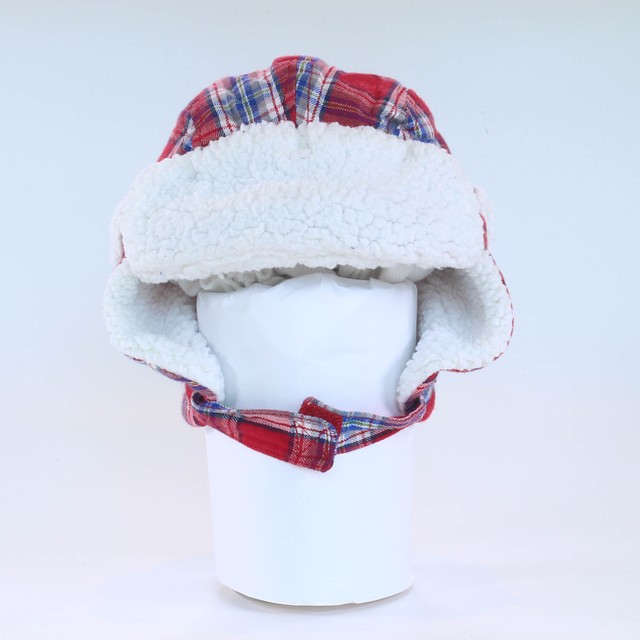 Old Navy Red | Plaid Winter Hat 0-6 Months 