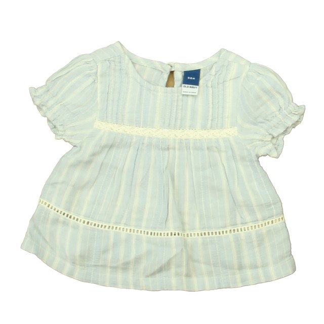 Old Navy Blue | White Blouse 3-6 Months 