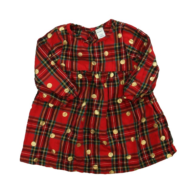 Old Navy Red Plaid | Gold Dress 6-12 Months 