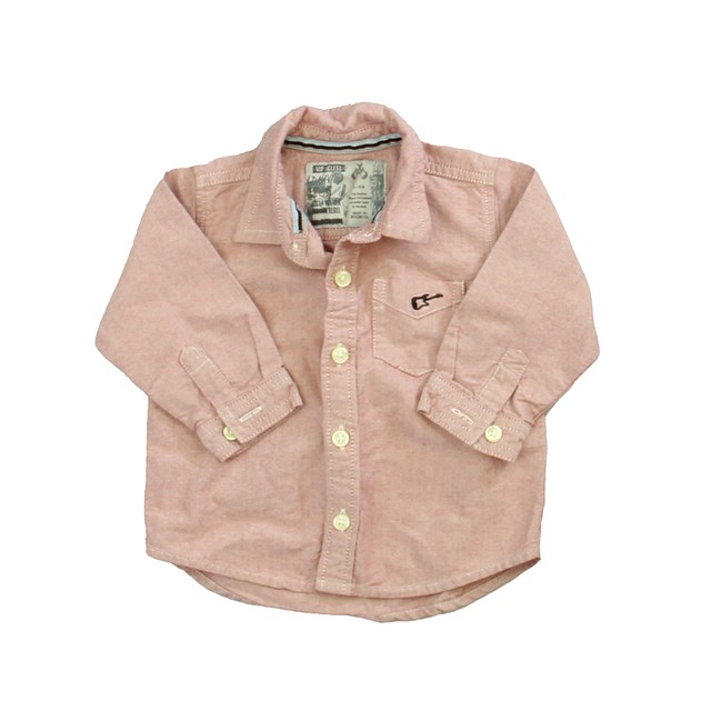 Old Navy Red Button Down Long Sleeve 6-12 Months 