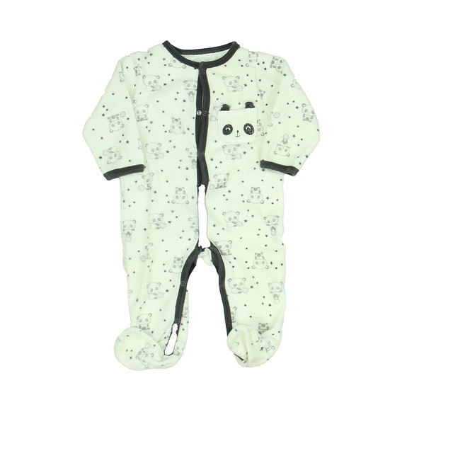 Pat & Ripaton White | Panda 1-piece footed Pajamas 6 Months 