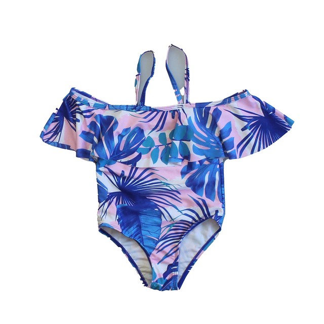 PatPat Blue | White | Pink 1-piece Swimsuit 4-5T 