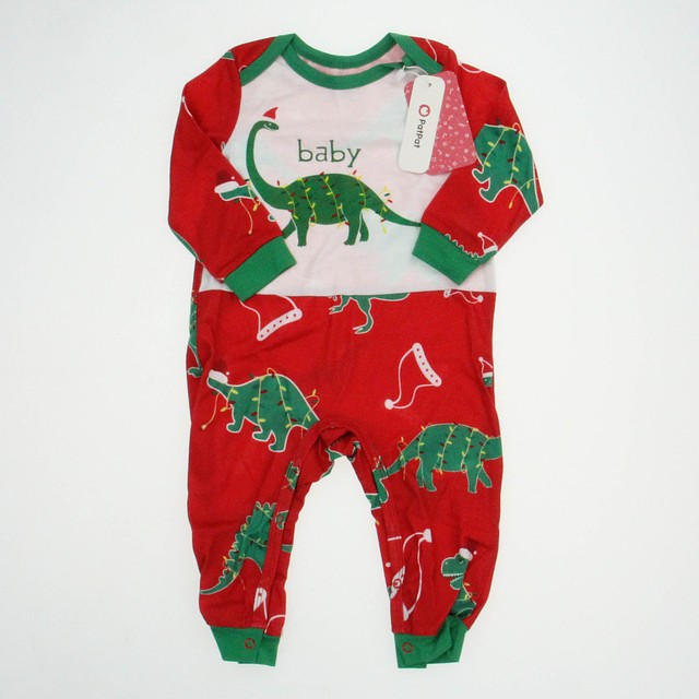 PatPat Red | Green | White 1-piece footed Pajamas 6-9 Months 
