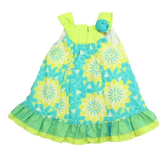 Penelope Blue | Yellow | Flowers | Triangle Dress 2T 